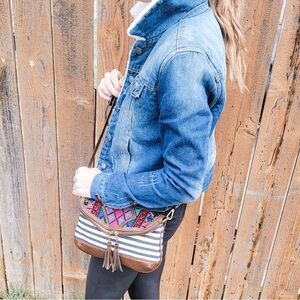 Striped Multicolor Crossbody Bag